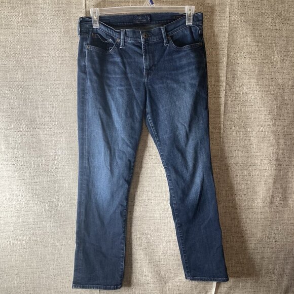 Lucky Brand Denim - Lucky Brand 10/30A Dark Blue Jeans Mid Rise Straight Sweet-Ankle Denim Stretch